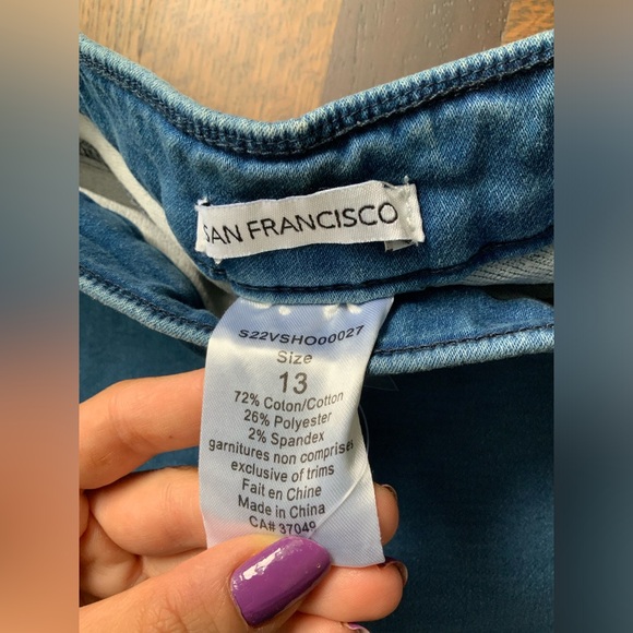 SANFRANCISCO Denim Skort Shorts Skirt Women’s Size Large BRAND NEW Regular - Picture 3 of 13